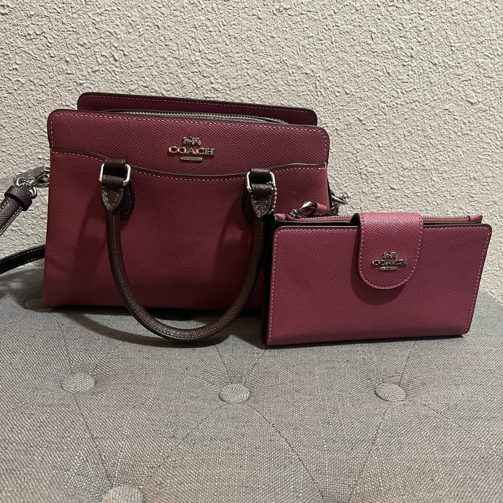 Coach Darcie Carry-all in raspberry.  Never used.  Has tag just not attached.